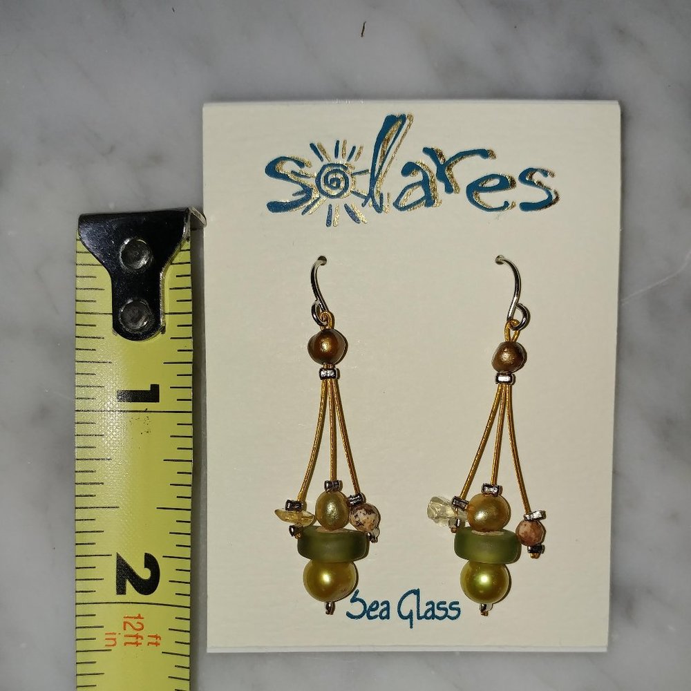 Sea Glass Earrings NWOT